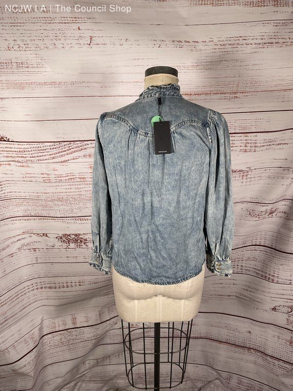 NWT RAILS Alanna Denim Blouse Antique Indigo Women’s Size XS