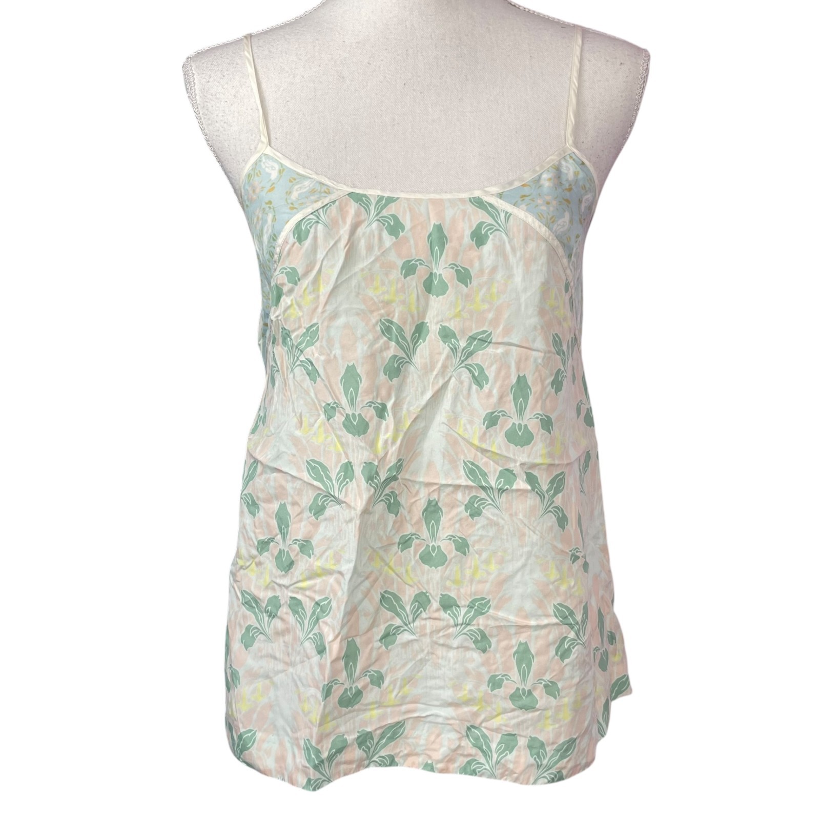 Floral 100% Silk Cami S Band of Outsiders Girl Ditsy Flower Cottagecore Tank Top