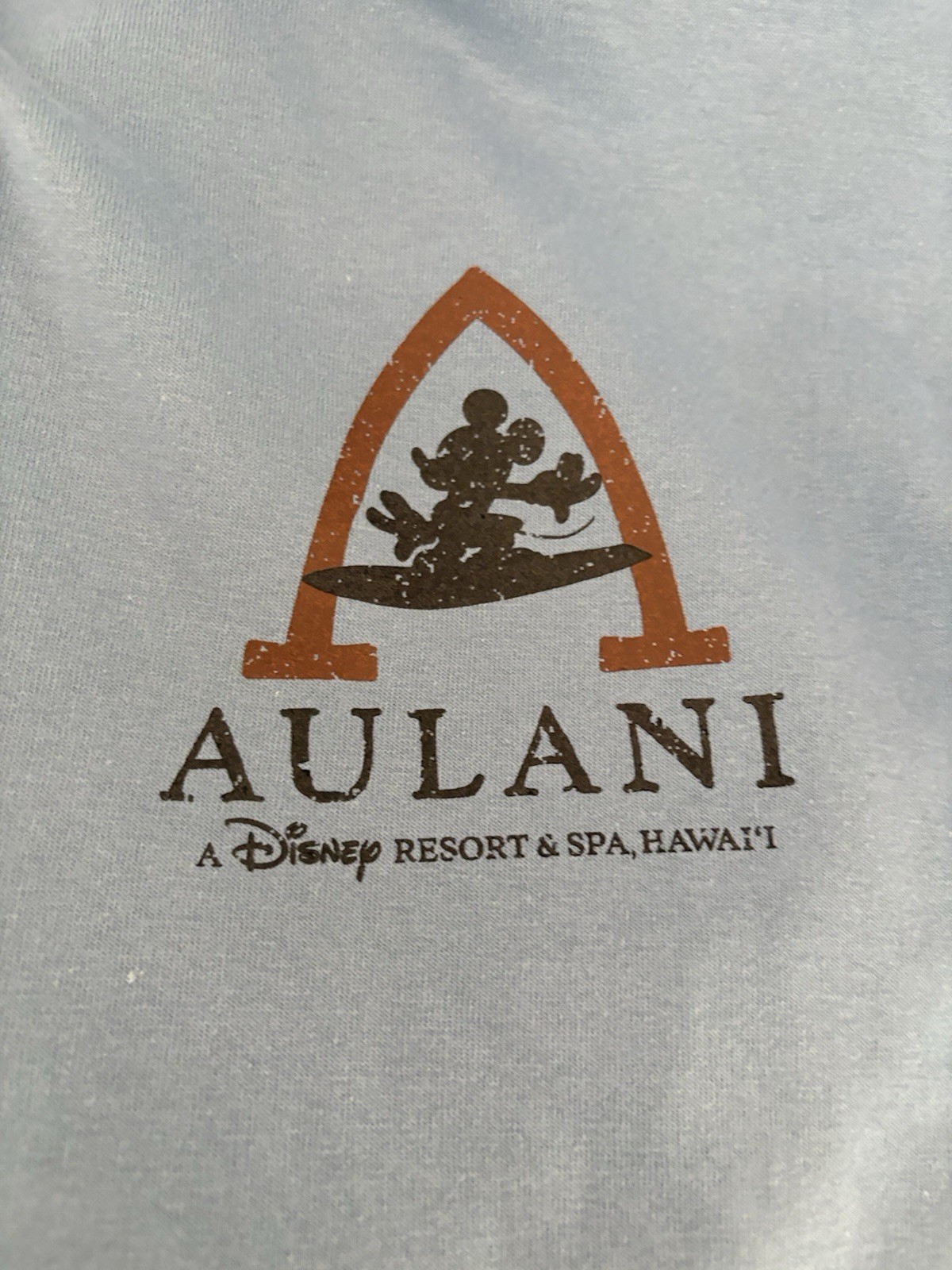 Disney Aulani Resort & Spa Hawaii Mickey Mouse Blue T-shirt Aloha XL Unisex