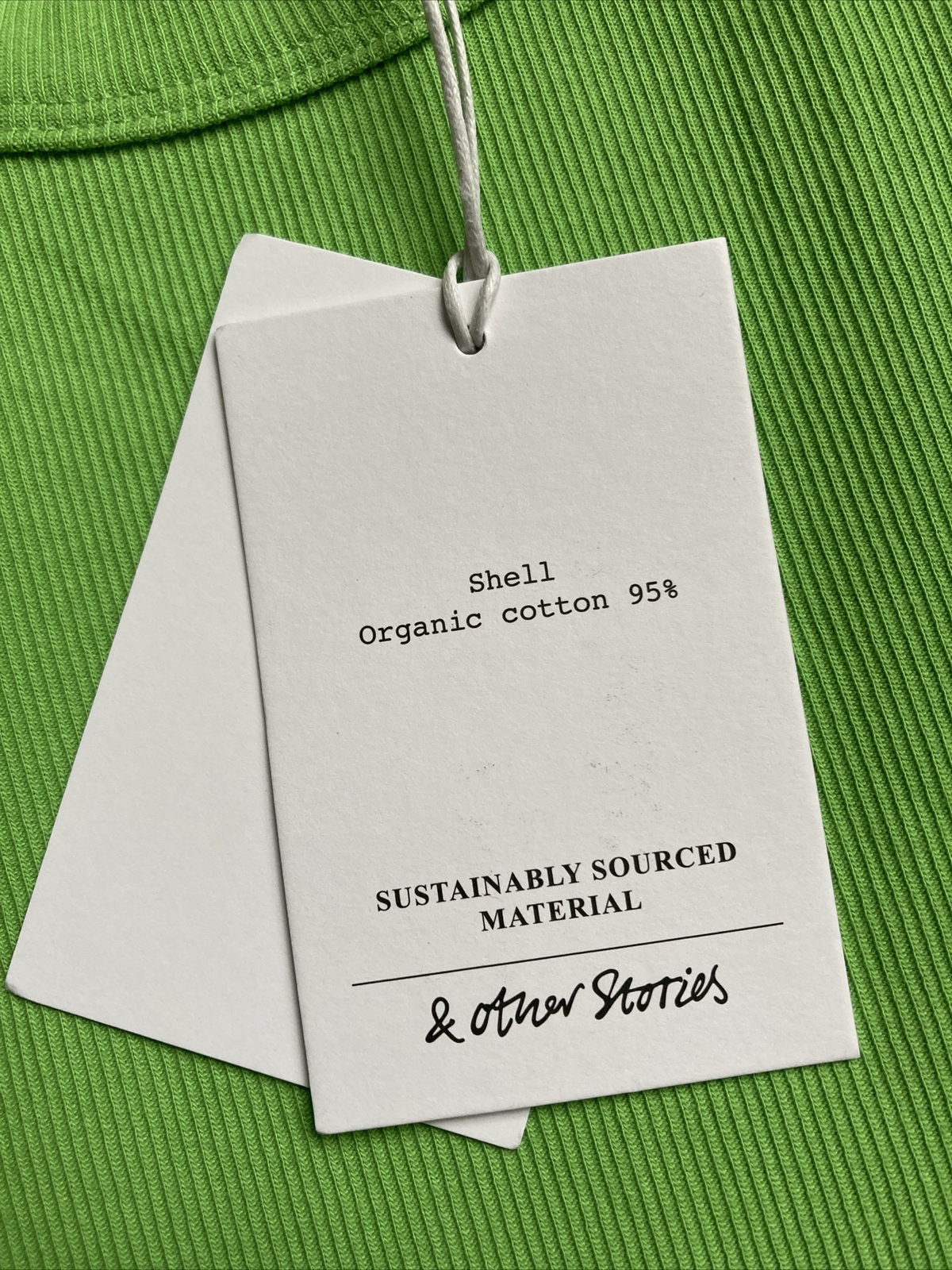 & Other Stories Green Cropped Tank Ribbed EUR 40 US M? SEE Measurements NWT
