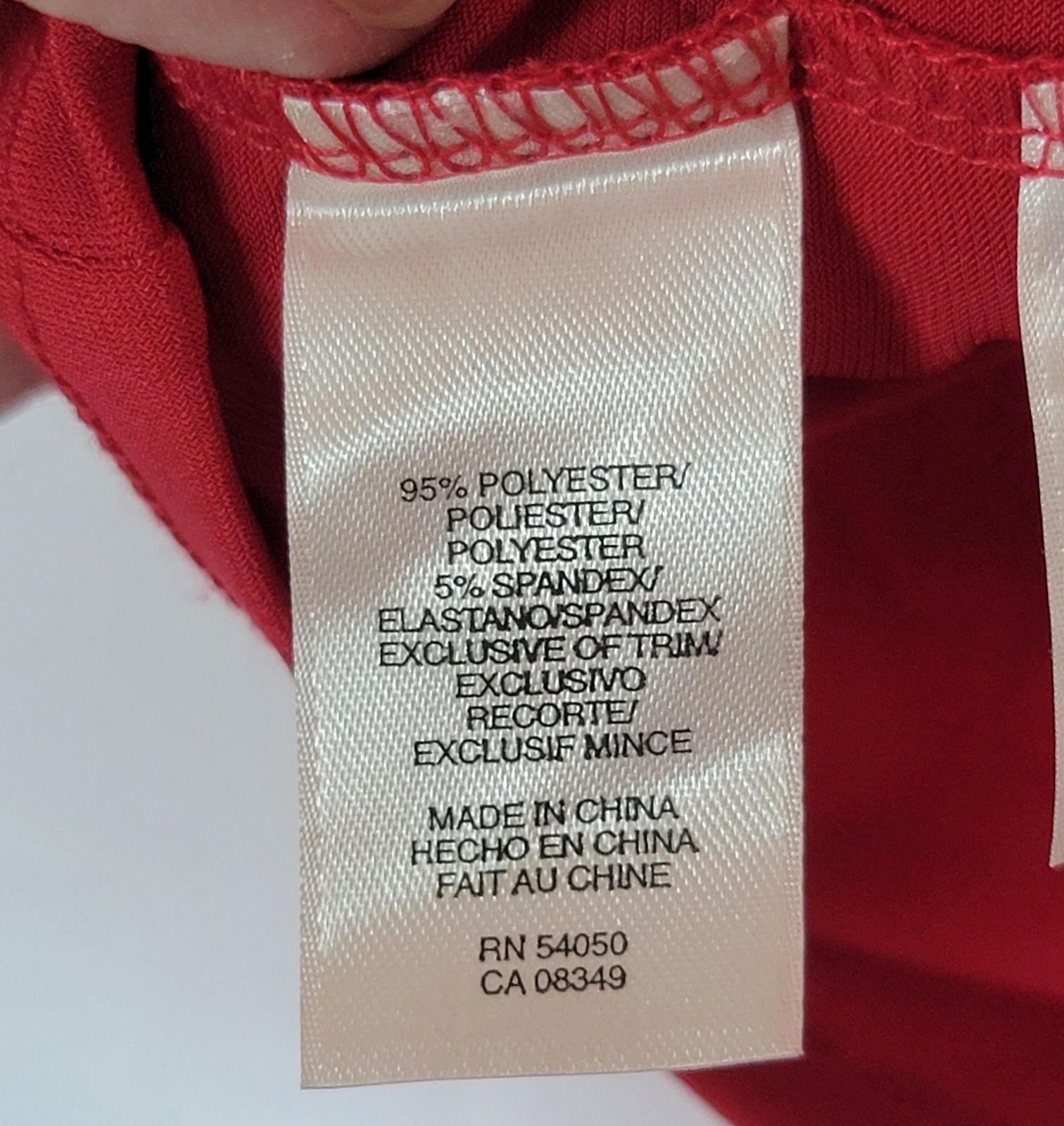 NWT Jones Wear Womens Red Ruched V-Neck Layered Design Short Sleeve Top Sz: L