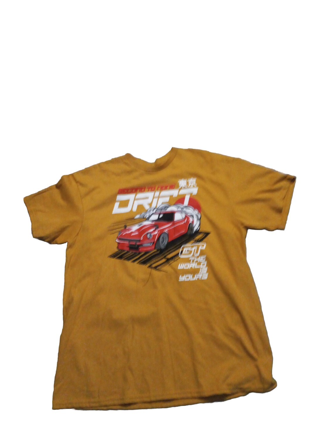 Mens Popular Poison T Shirt Ginger Colorway sz XL with Car Design NEW