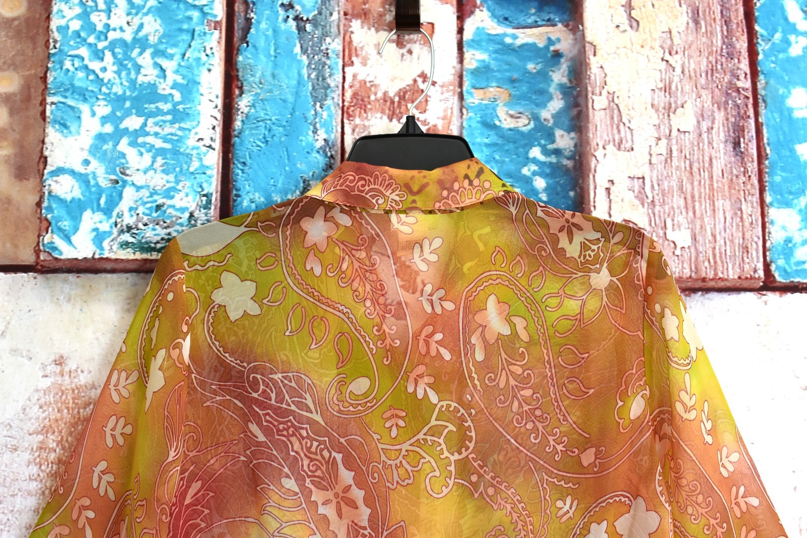 Women’s Nicola Floral Blouse Long Sleeve Transparent SMALL Multicolor