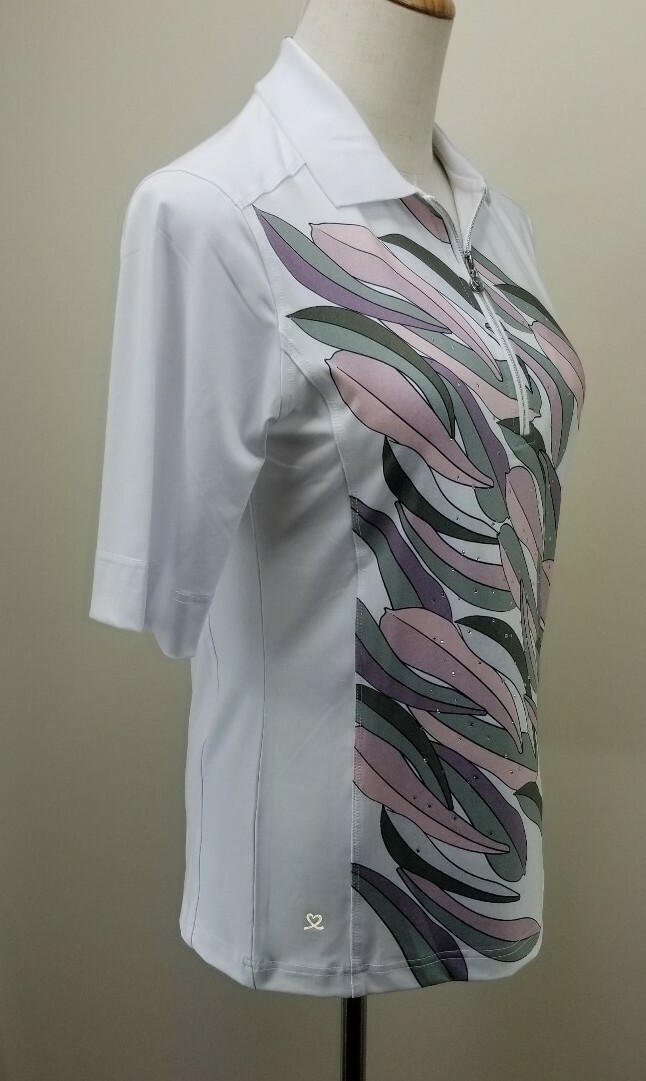 DAILY SPORTS Golf Polo Shirt, Womens Sz S, White, Short Sleeves, NEW, Bust 36 in