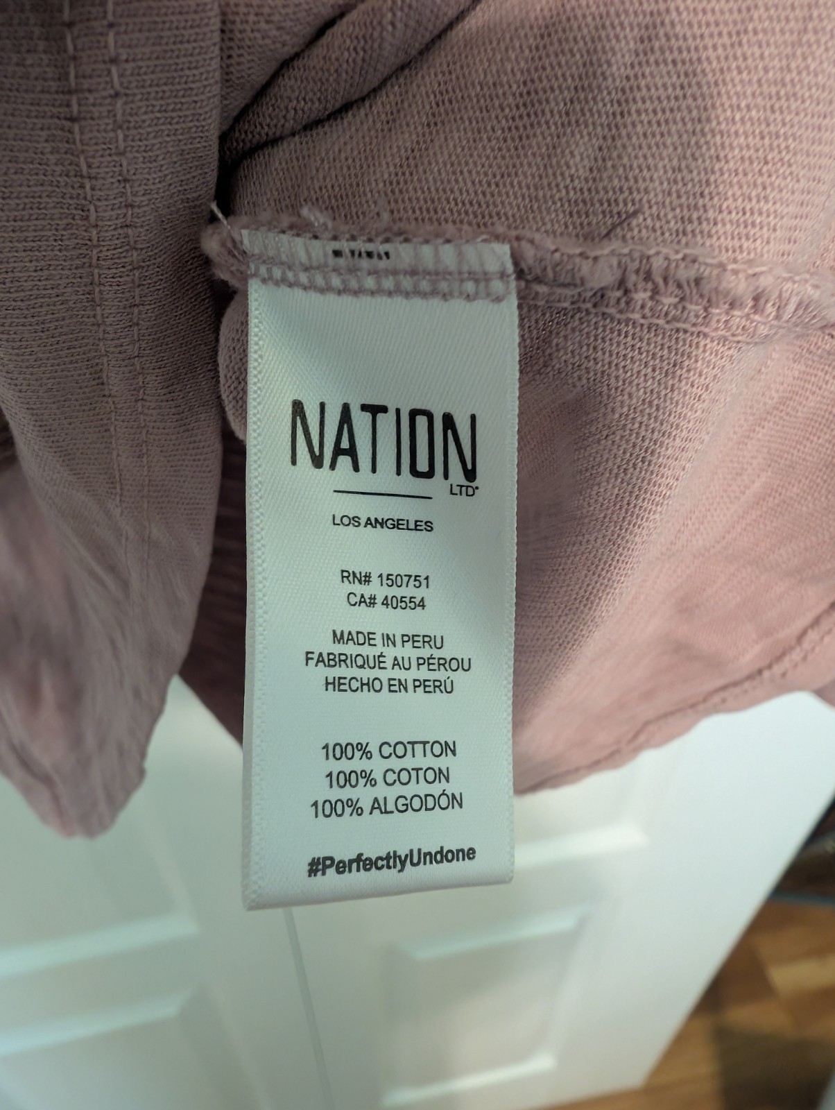 Nation LTD Long Sleeve Tee Top Small Cotton
