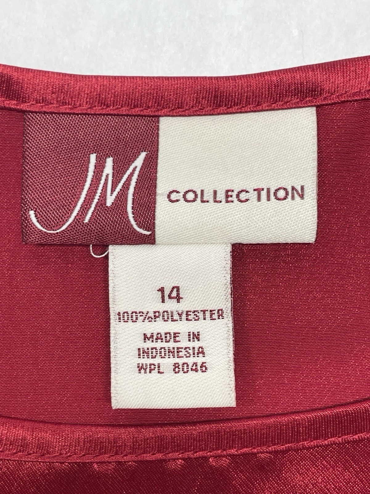 Vtg Red Satin Silky Feel Tank Top Sz 14 Whimsigoth Sultry Vampy Dark Romantic