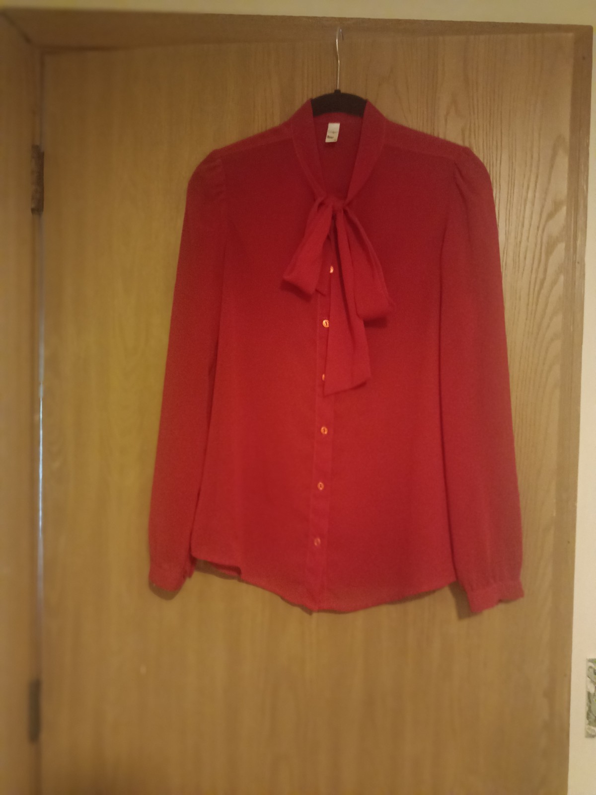 Vintage American Apparel Chiffon Secretary Blouse sz M Made in USA