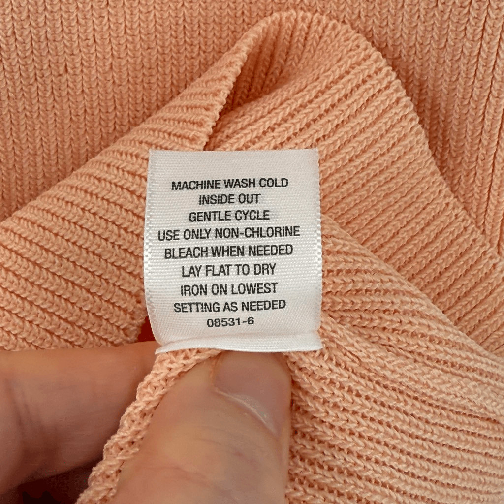 Worthington Knit Sleeveless Sweater Tank Peach Parfait Women Small Stretch NWT
