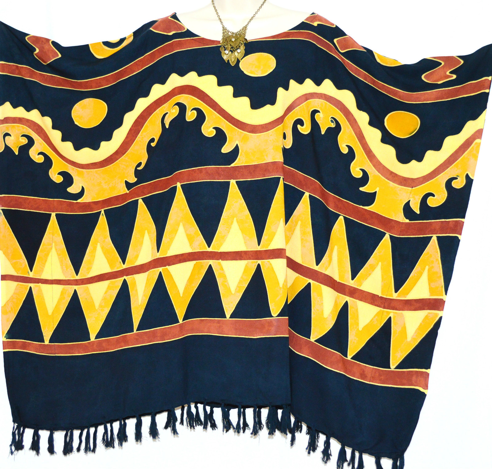 ETHNIC Top Kimono Sleeve Plus Size Kaftan Shirt Pluz S, M, L, XL, 1X, 2X & 3X