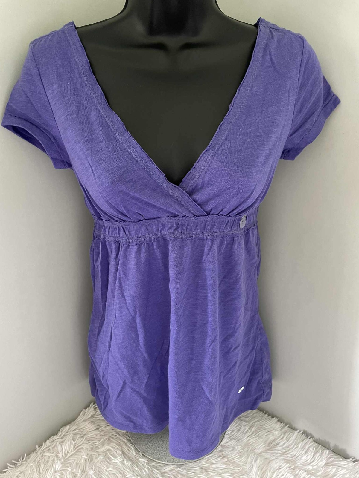 NWT Y2K AEROPOSTALE SS Babydoll Embroidered Logo Shirt (Purple) Junior/Women