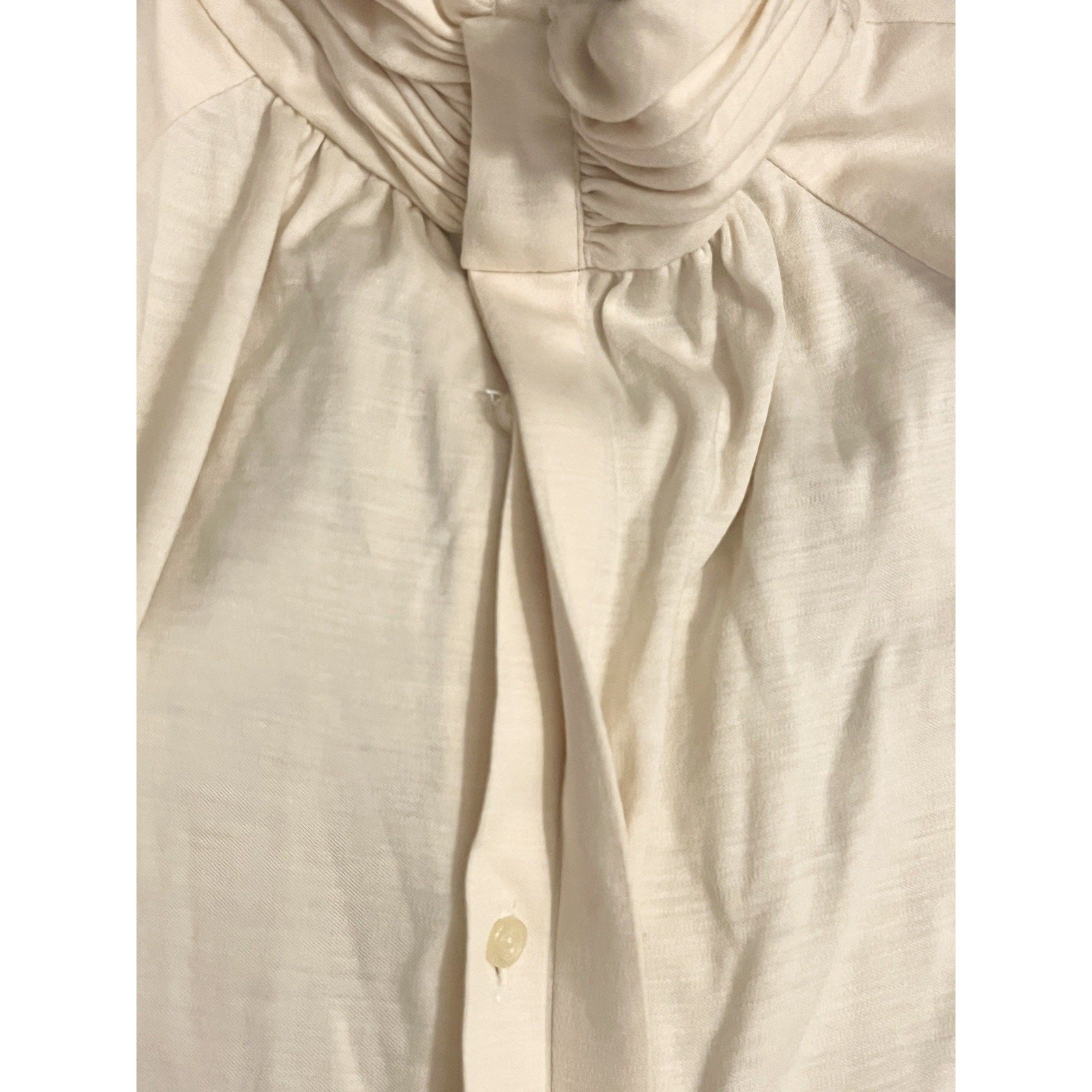 Vintage Alan Austin Ivory Wool Blend Long Sleeve Top Women’s Sz Medium Large