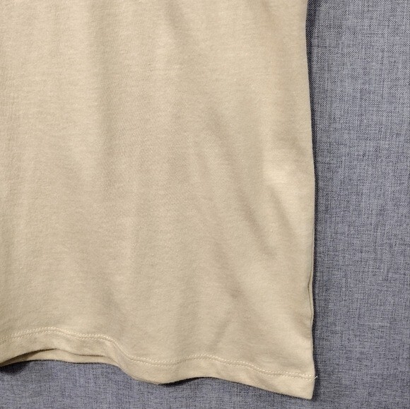 NWT Aero Classic Crew Embroidered Logo Tshirt Womens XL Tan Casual Retro 90s Y2K