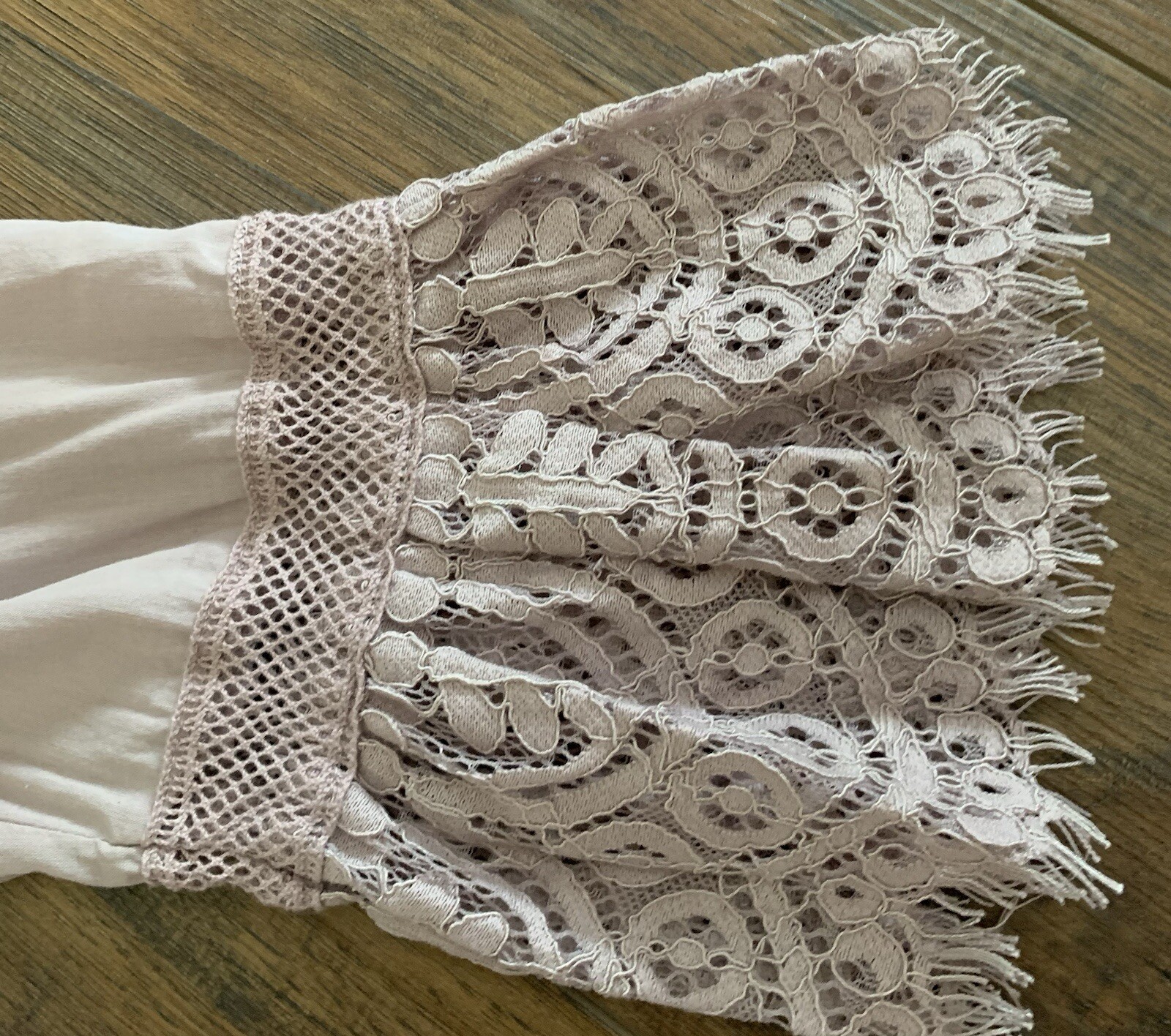 Free People Esme Button Up Top Boho Crochet Romantic Lavender Mauve NWT $128 XS