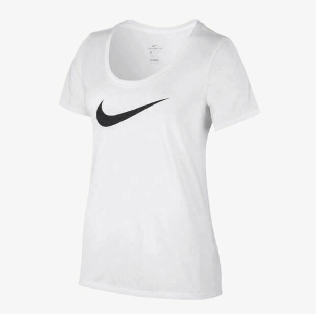 Nike Size XS S M L XL Women’s NWT Scoop Neck Short Sleeve Graphic T-Shirt Black