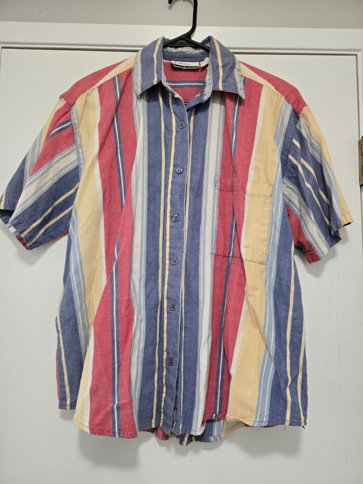 Vintage 90s Diana Marco Casual Cotton Button Up Women’s 16/38 Retro Sitcom…