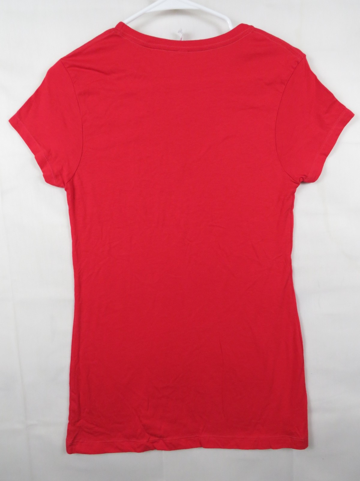 Women’s lady Red Babydoll T-Shirt Large Fireball Whisky Logo Whiskey Drinking