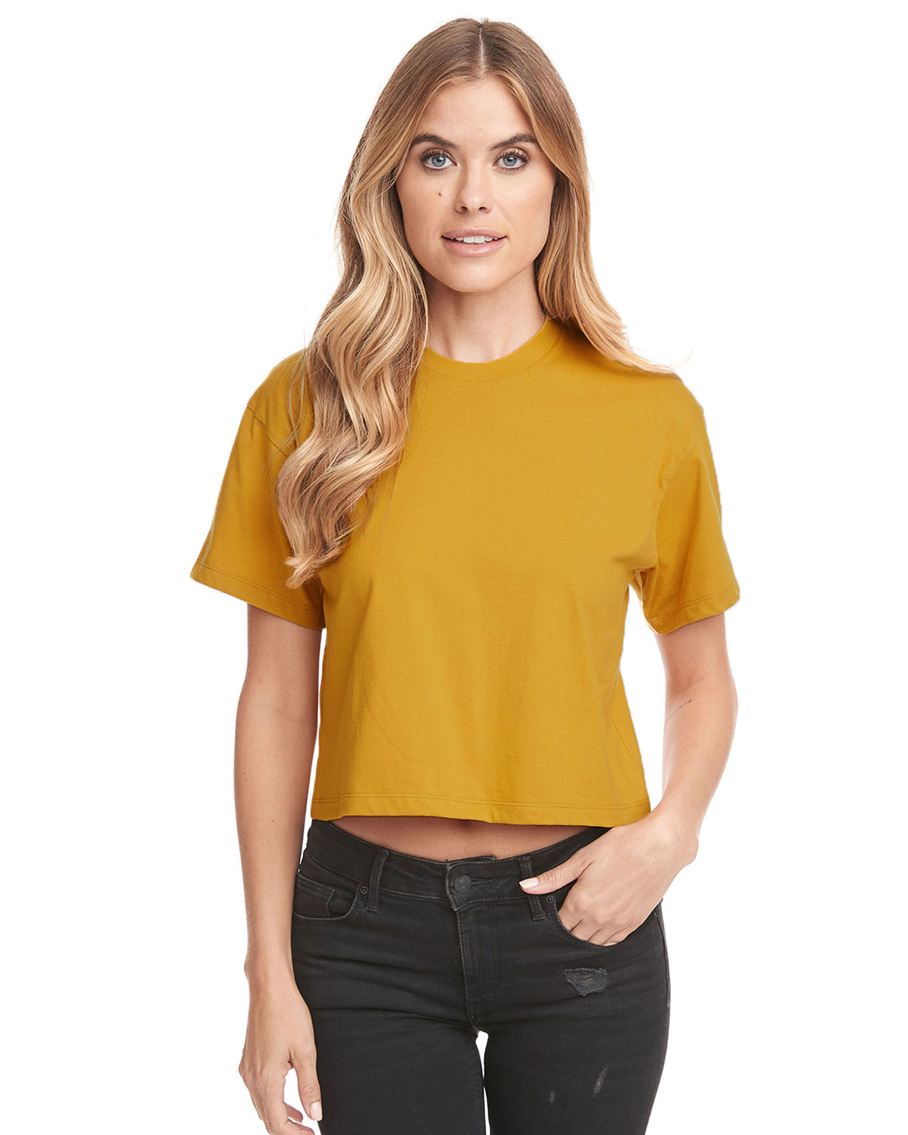 NL101 Next Level Apparel 1580 Womens Short Sleeve Ideal Crop Comfortable T-Shirt