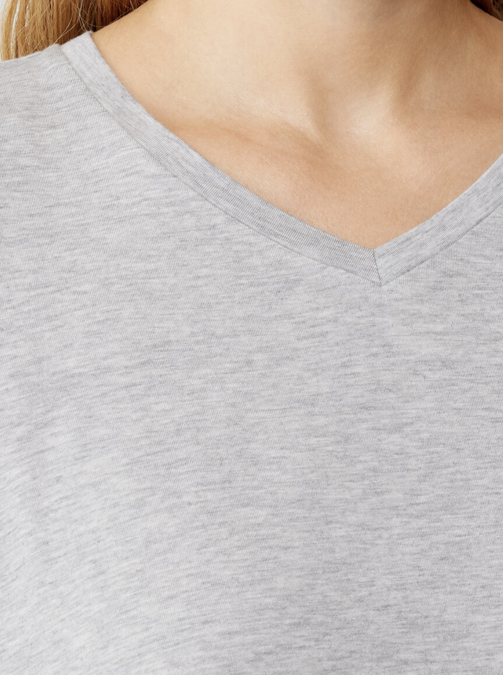 Eileen Fisher Women’ Light Heather Grey Fine Jersey V-Neck Tank Sz XL
