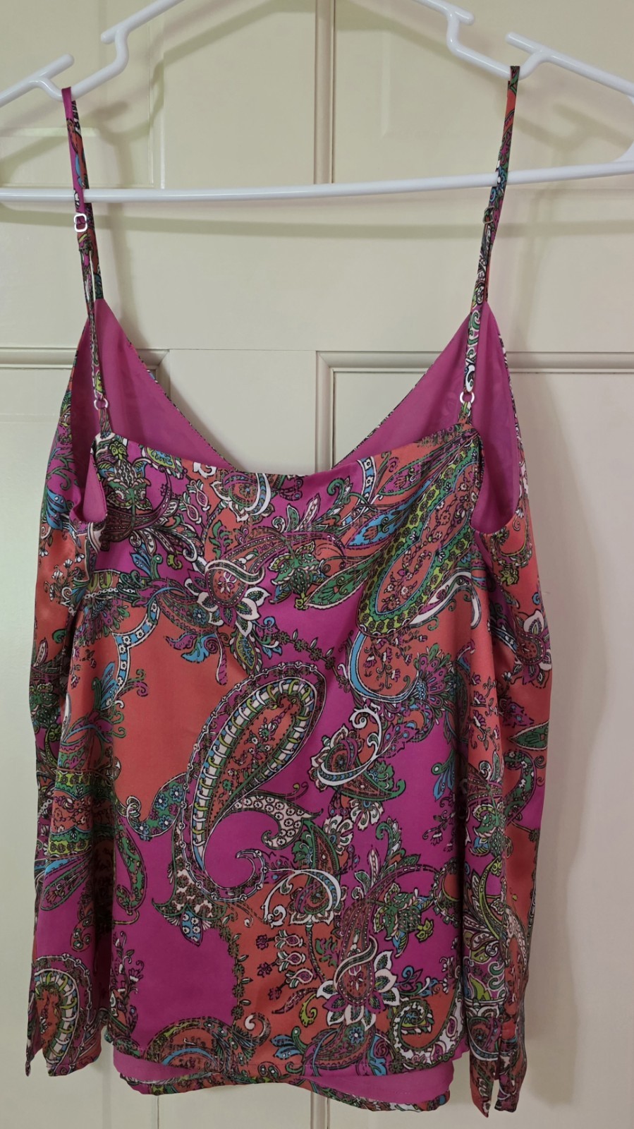 $195 L’agence Jane Silk Camisole in Paisley XS