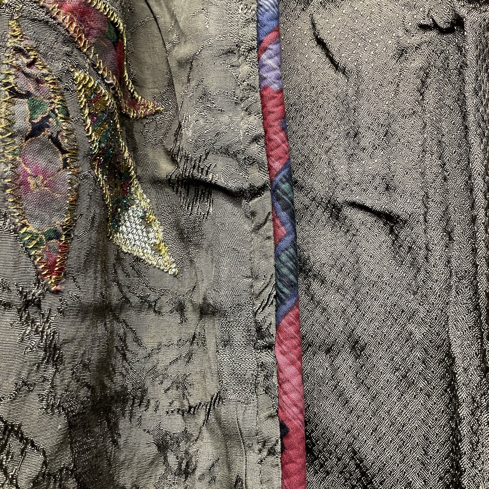 VTG Unbranded Women’s Rayon Kimono Cardigan Size Large Made In Korea Embroidered