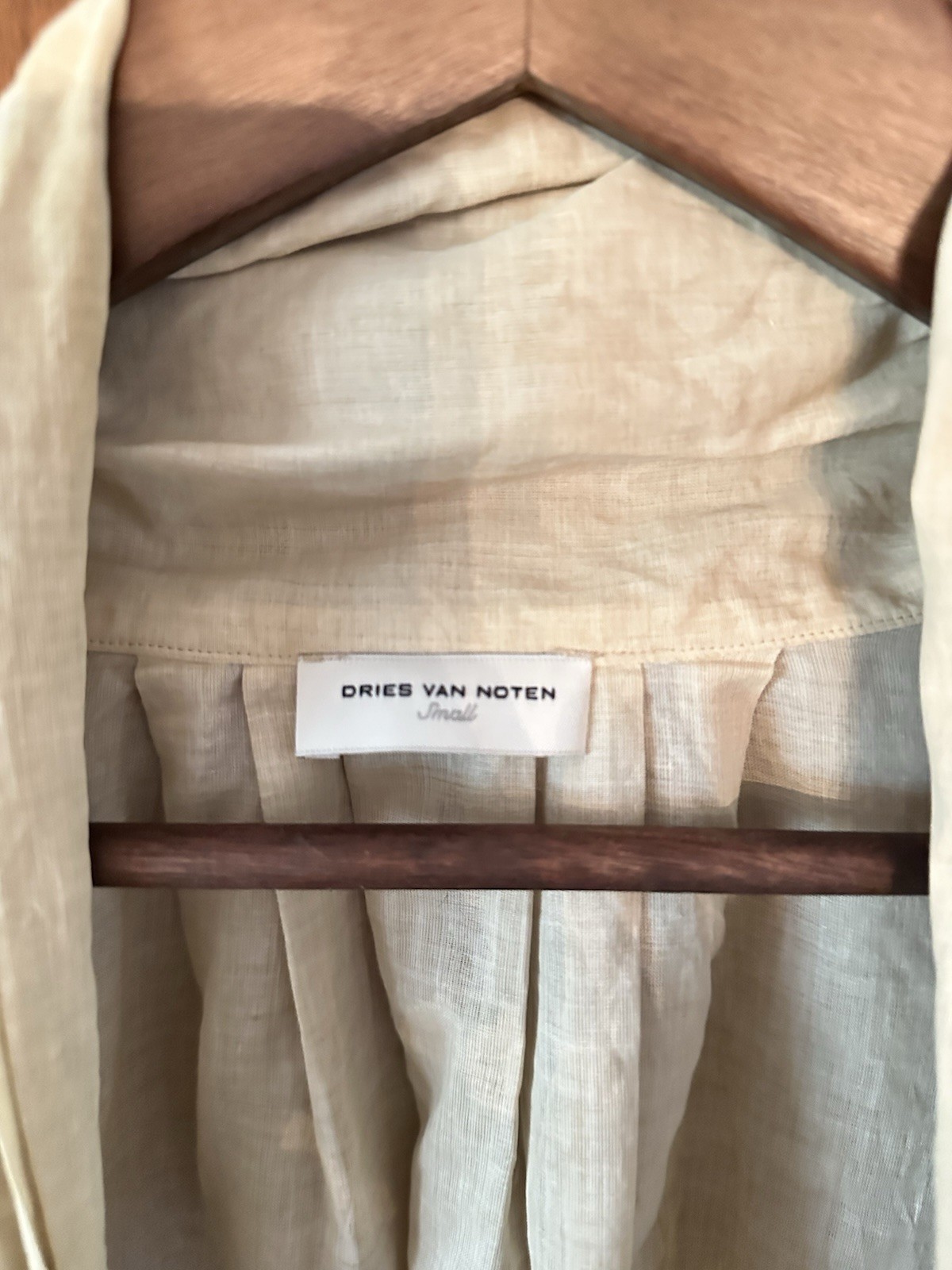 Vintage Dries Van Noten Oversized Blouse Attached Scarf Sash | Made in Italy