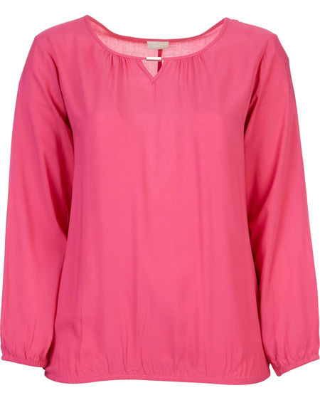 Janina Womens Long Sleeve Balloon Blouse Metal Detail Neck Turn Up Sleeves Sz 50