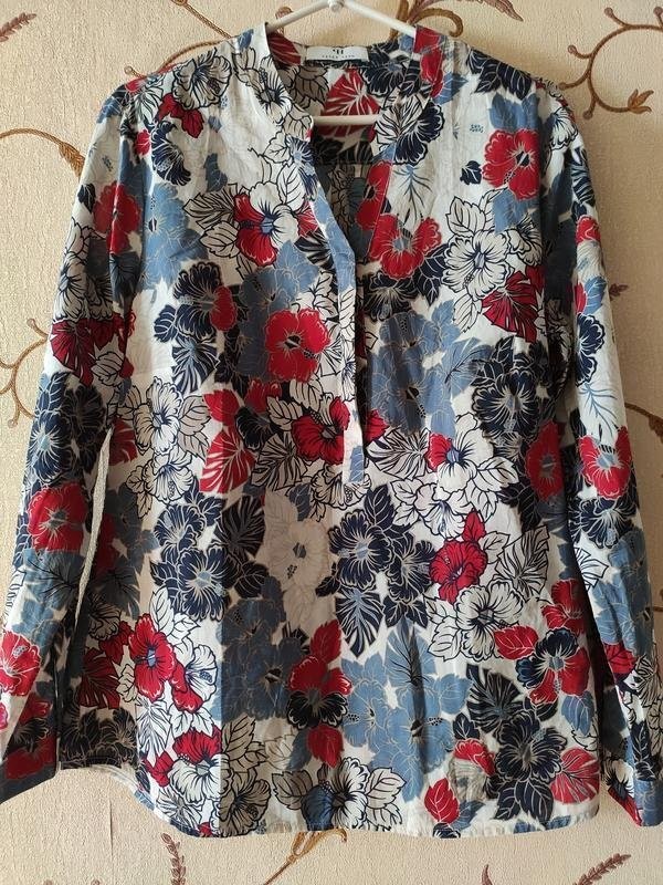 Women Peter Hahn shirt multicolor cotton 40/L/#C83V