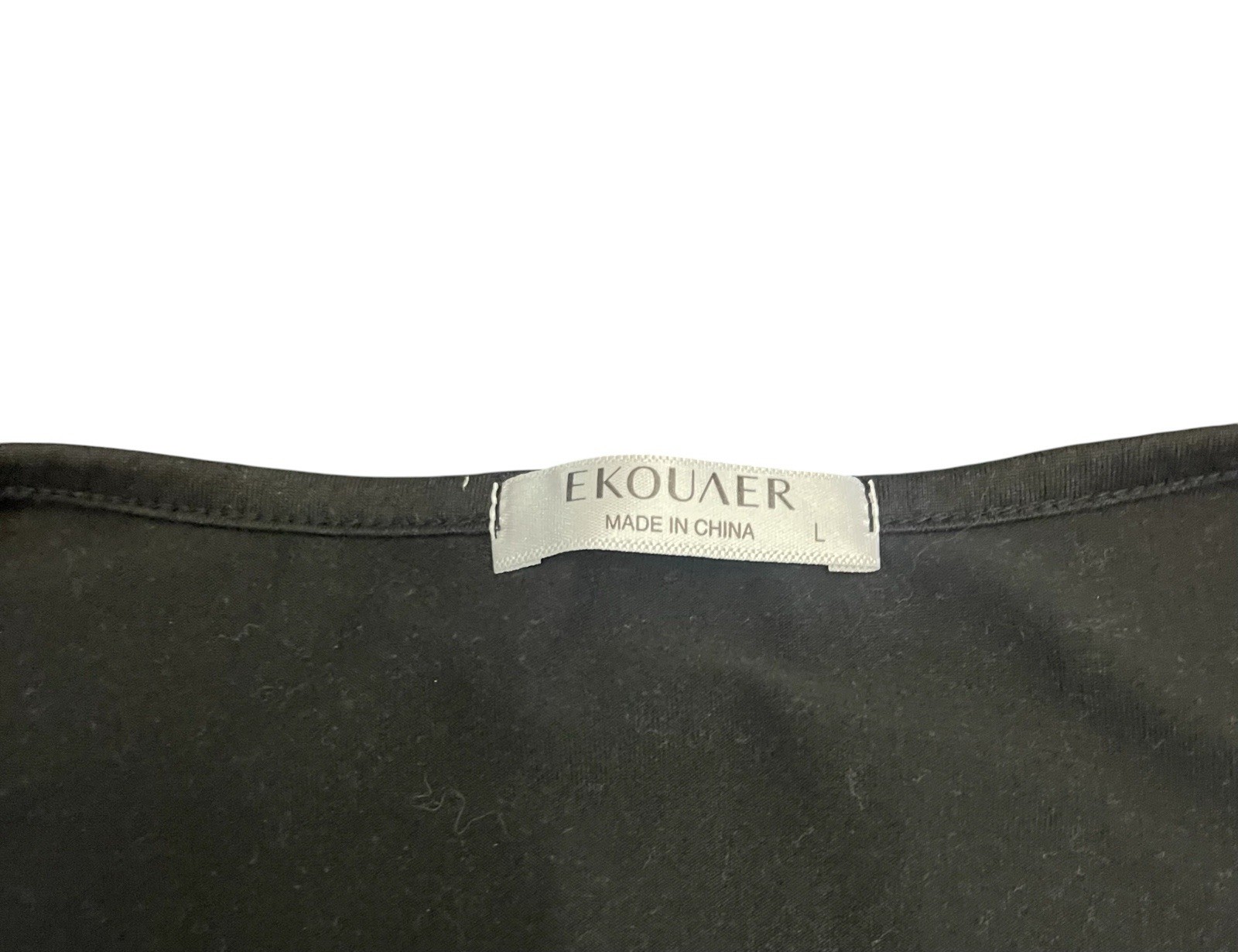 Ekouaer Black Short Sleeve Super Soft Maternity T-Shirt Layered Size Large