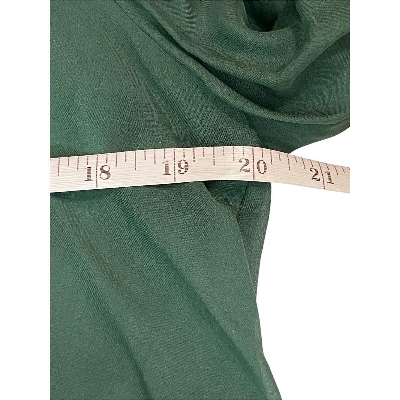 Ladaire 100% Silk Sheer Twist Front Blouse Emerald Green XL