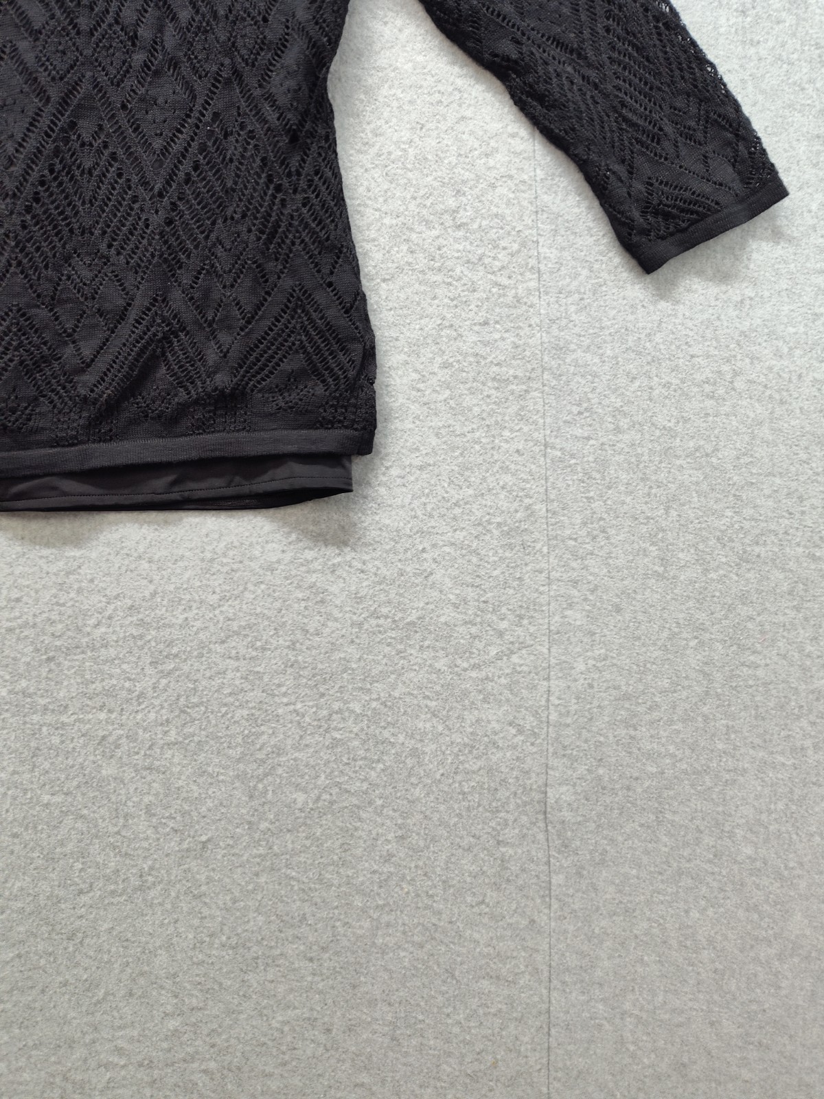 Lauren Ralph Lauren Womens Top PL Black Round Neck 3/4 Sleeve Classic Designer