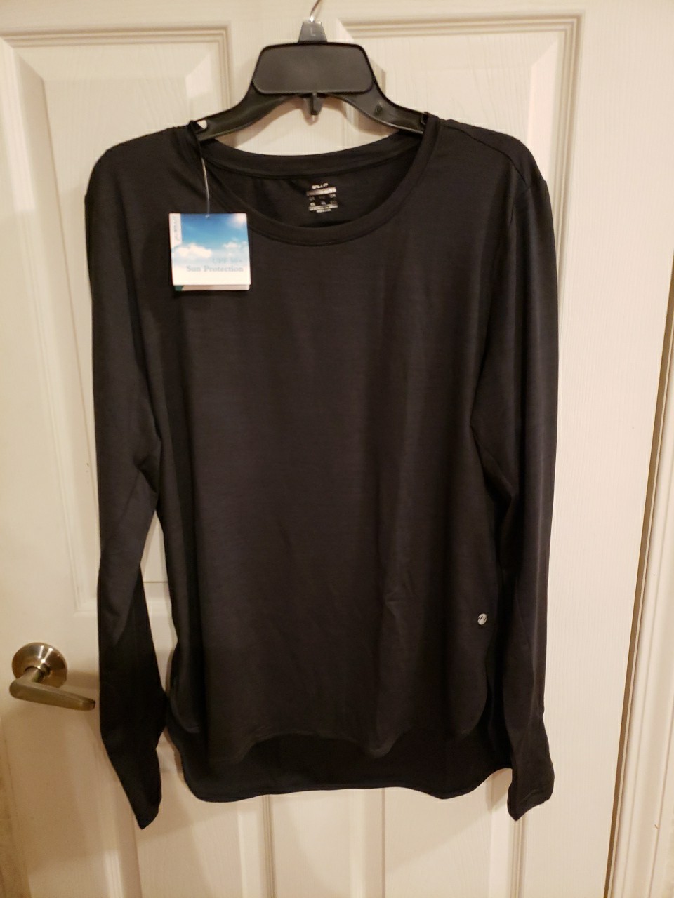 Willet Black Long Sleeve Shirt Sun Protection UPF 50 Shirt Sz XL Fishing Hiking