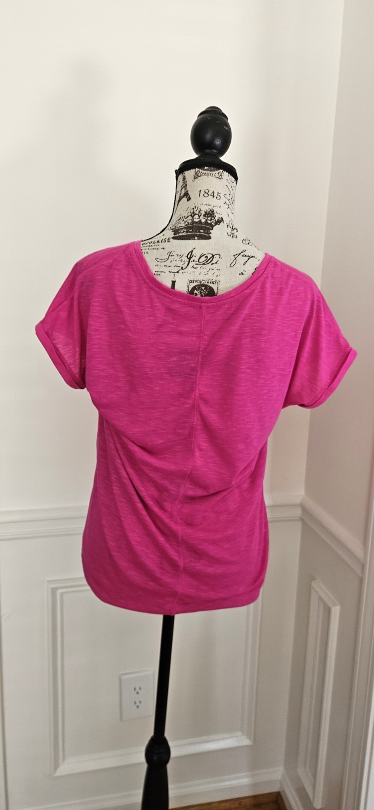 Lilly Pulitzer S Etta Scoopneck Short Sleeve Pink Tee Top T-Shirt DM1-1