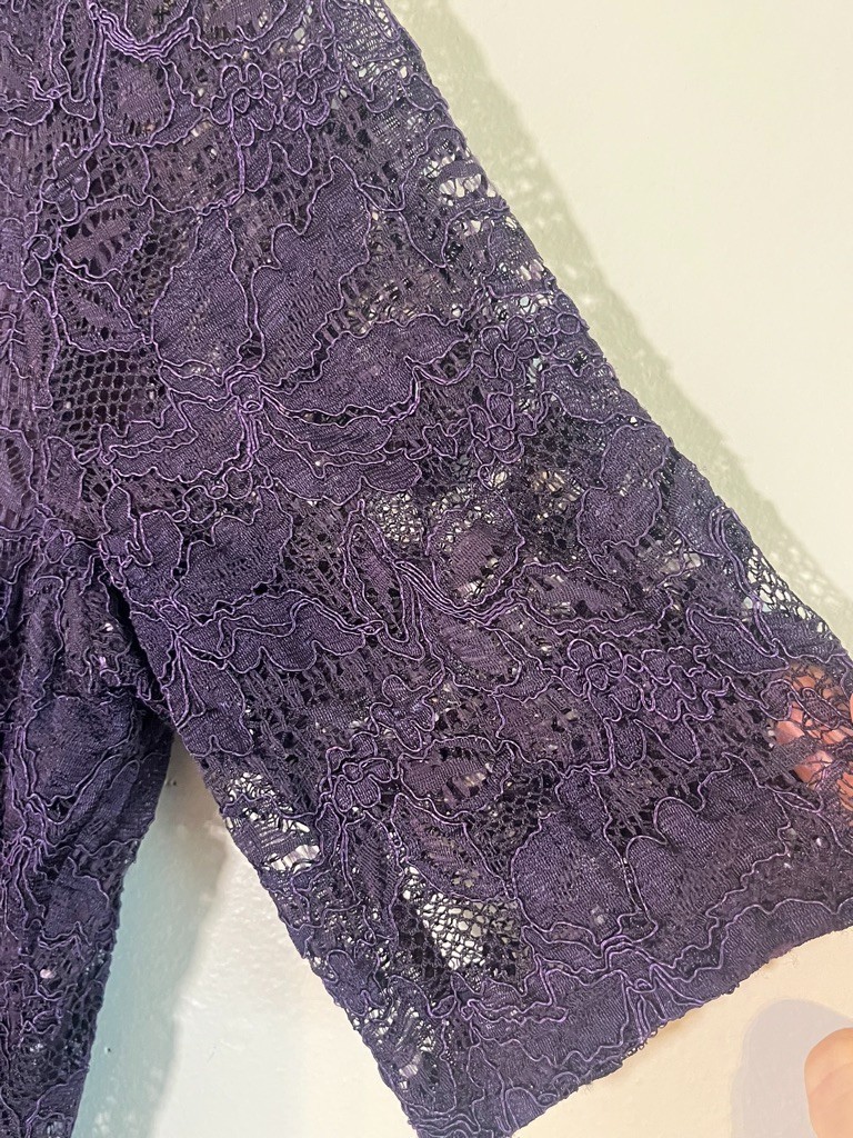 Coldwater Creek Floral Lace Top S Romantic Victorian Preppy Feminine Classic