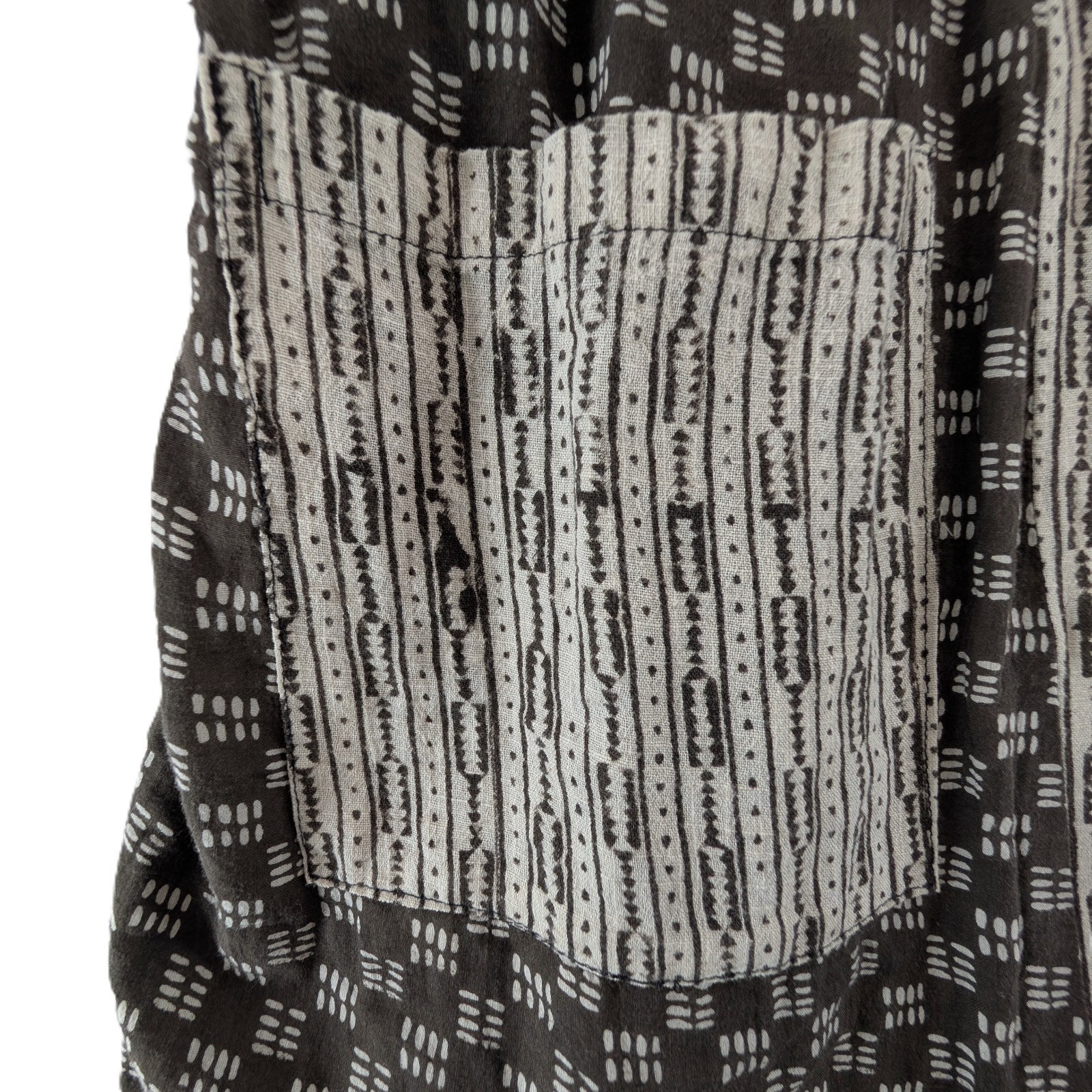 World Market Brown Kimono Top Womens One Size Jacket Open Front Cotton Reverse