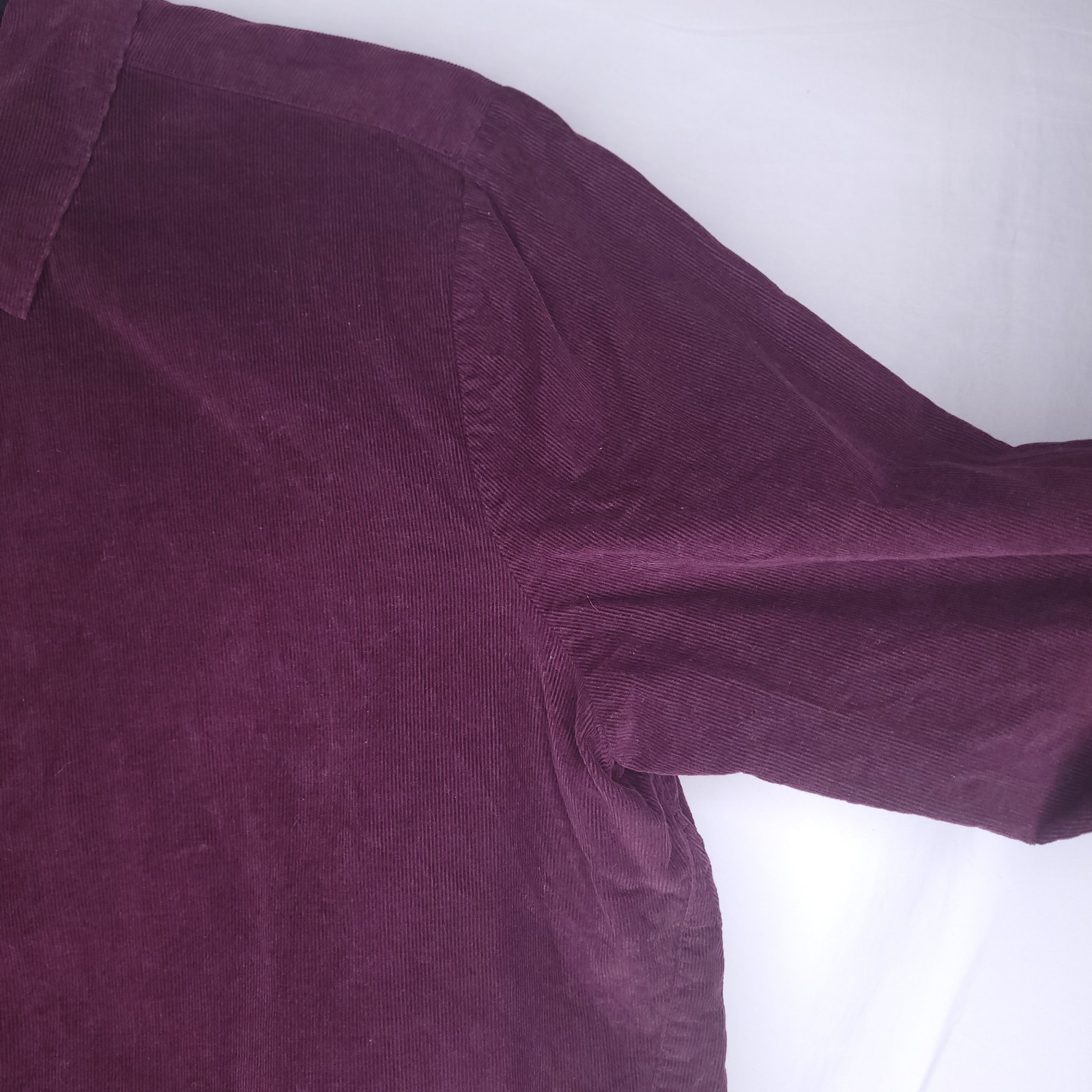 J Jill Corduroy Tunic Medium Purple Long Sleeve Button Up