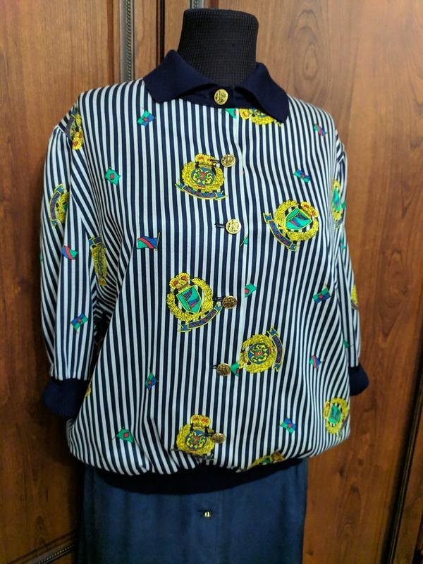 Women Peter Hahn shirt multicolor cotton 42/XL/#C918