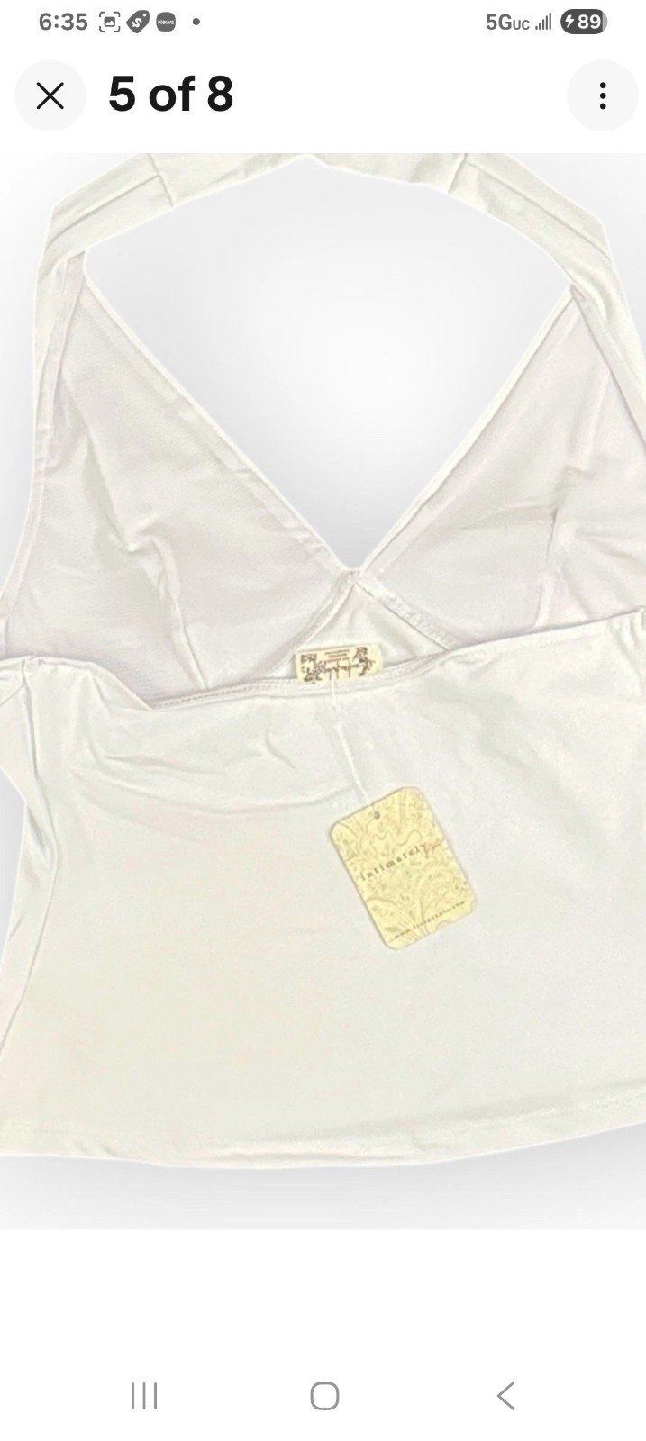Free People Intimately Halter Top Womens White $38