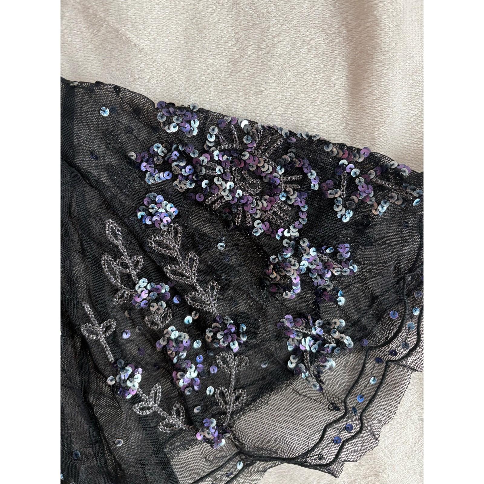 Sheer Beaded Sequin Fairy Mesh Festival Bolero by Express