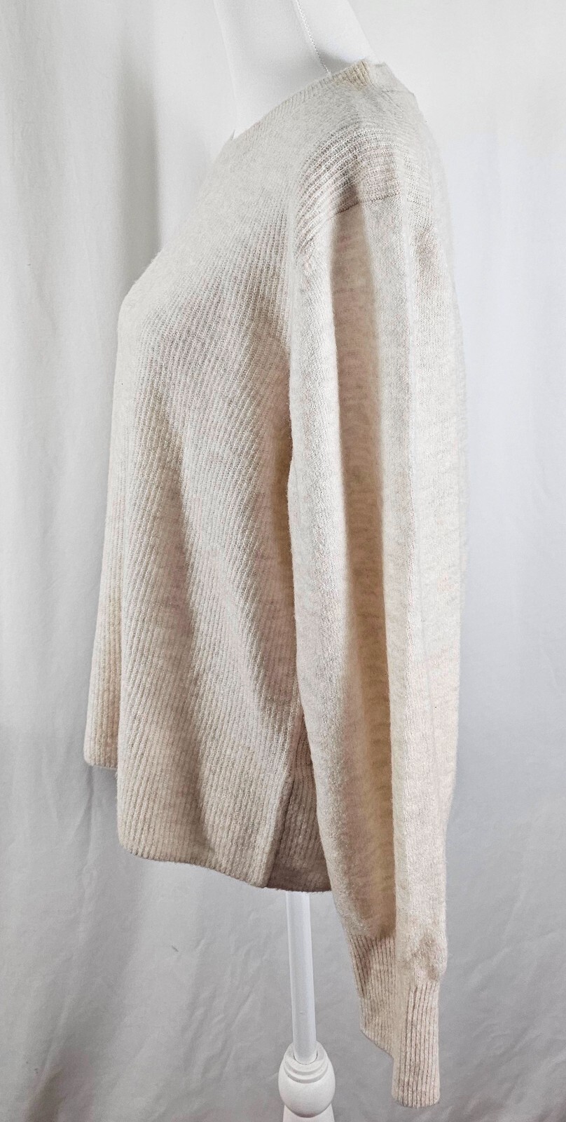 New Banana Republic Womens Pullover Top Ivory Wool Nylon Spandex XL