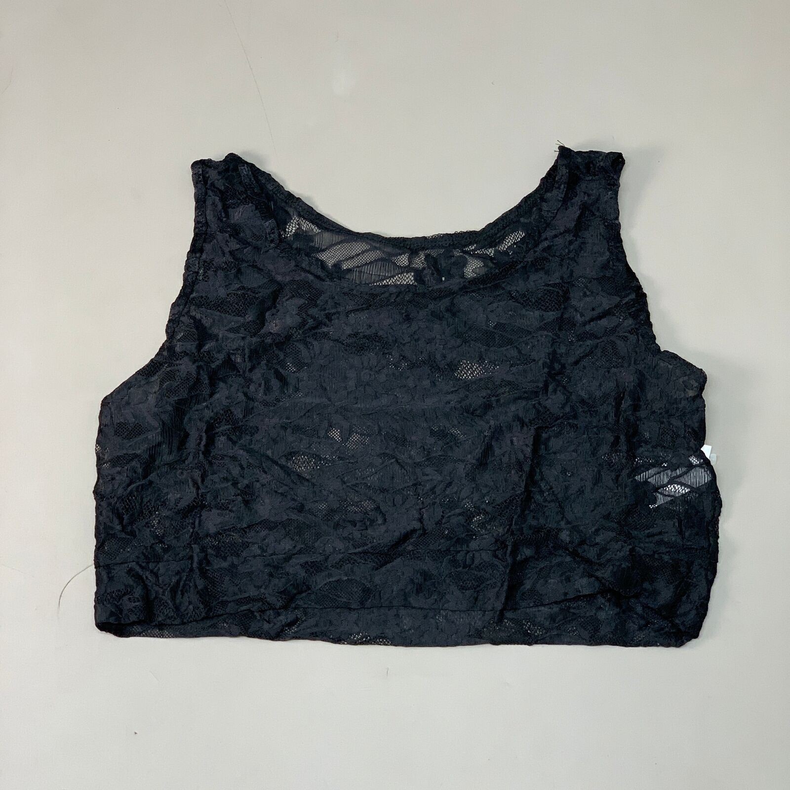 HALFTEE Full Lace Resverasble Tank Nylon & Spandex Blend Floral Black XL