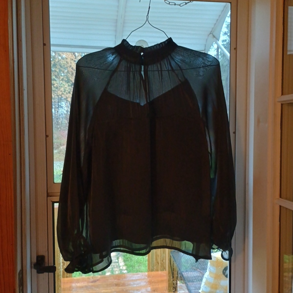 Women’s 2XL Sheer Black,Lined Blouse, By Impressions. New With Tags. Exc. Cond.