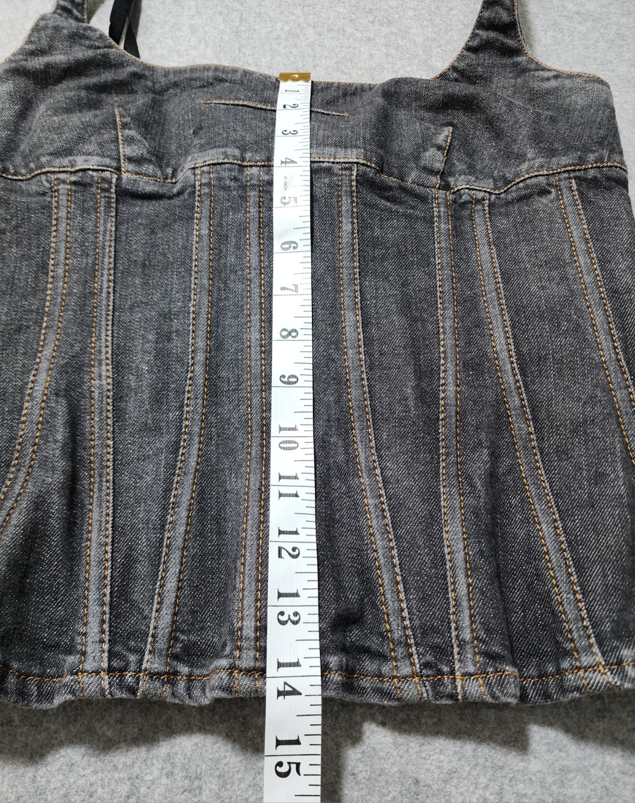 Vintage Rare D&G Denim Corset Top Size L 2000S 00S Y2K