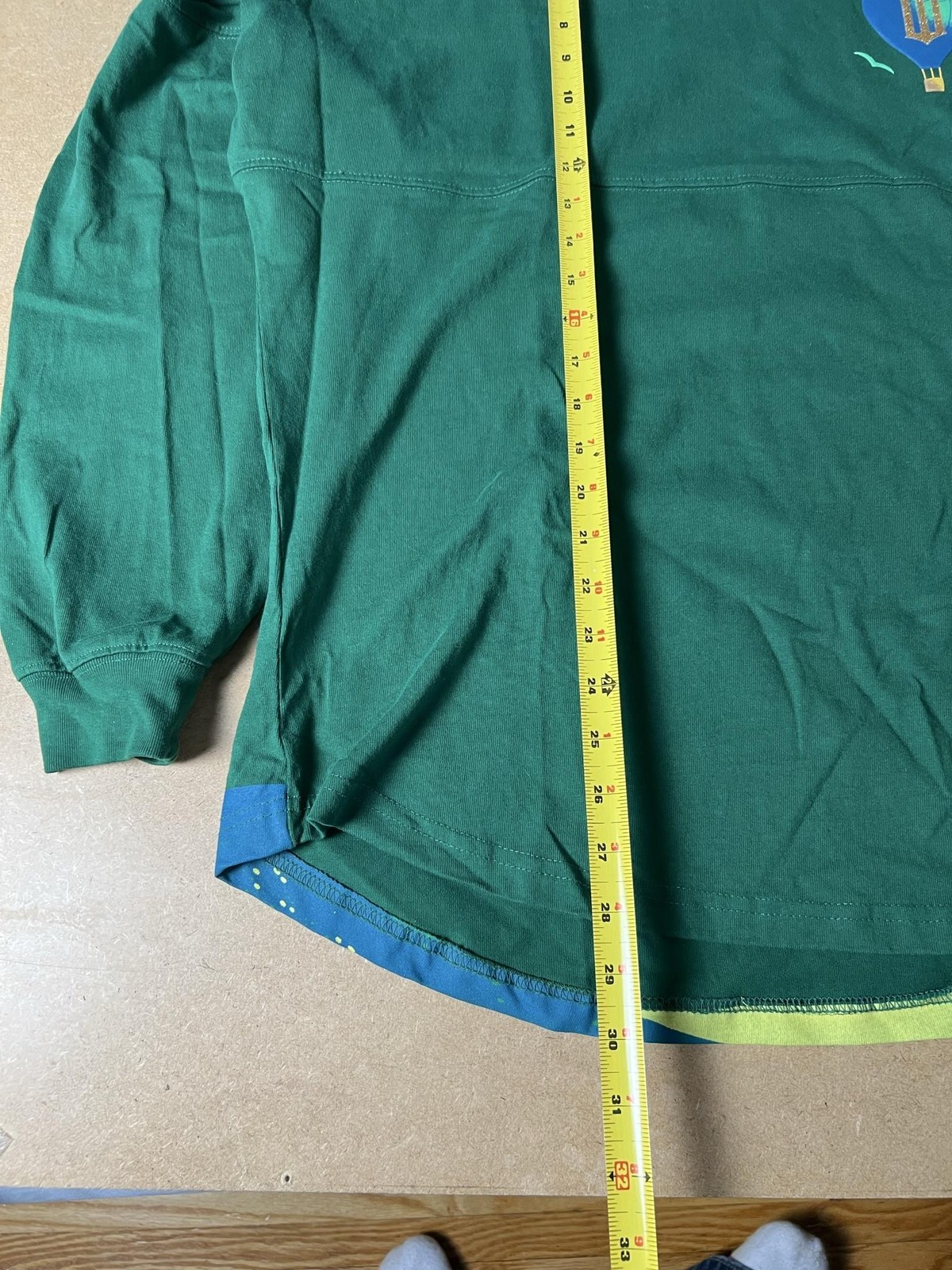Universal Studios T-Shirt Unisex L Green Long Sleeve Jersey Glitter Pullover