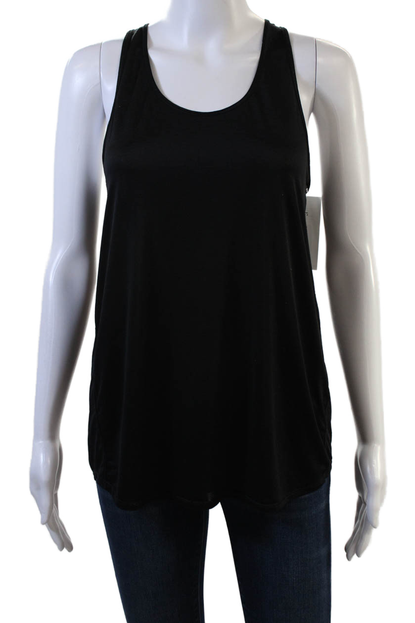 Lululemon Womens Black Basic Tank Round Neck Nylon Blend Size S