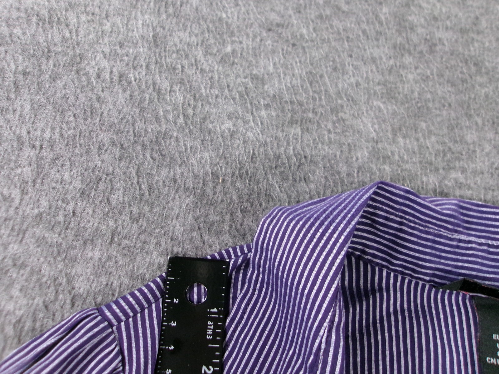 HM Top Woman 8 Purple Striped Base Layer Capsule Office Causal Preppy Day Basic
