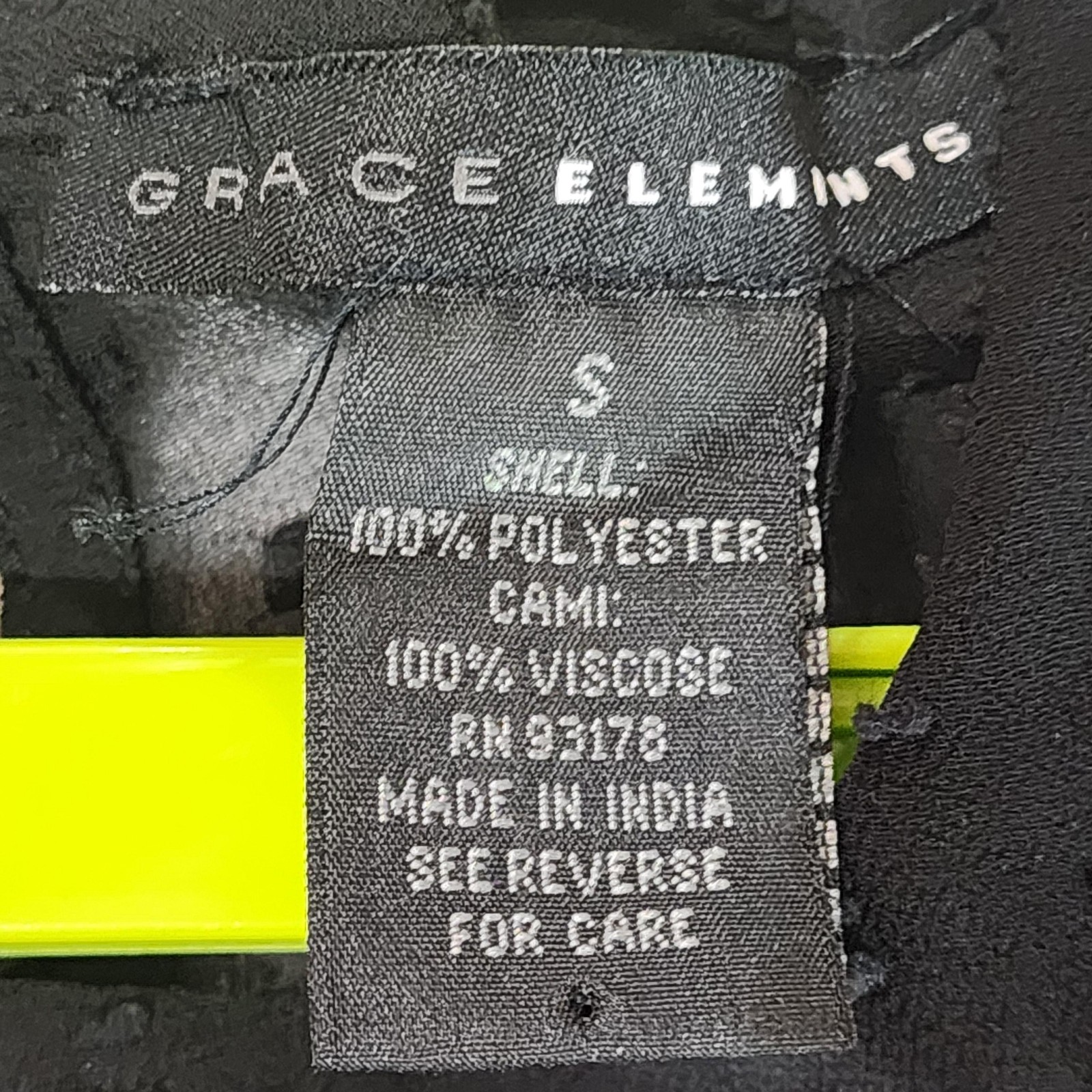 Grace Elements Blouse Womens Small Black Sheer Swiss Dot Embroidered Floral Boho
