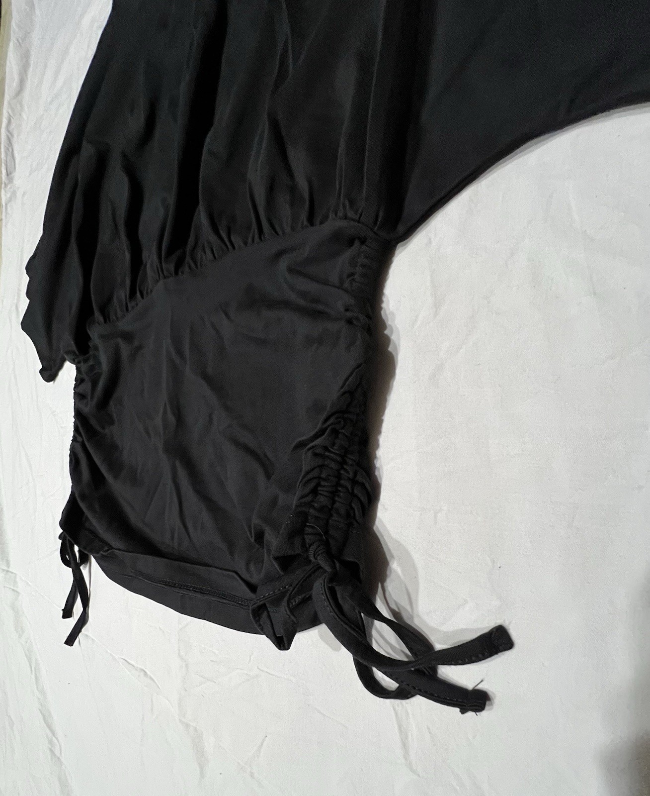 NWT: Marc New York Black Batwing Short Sleeve Drawstring sides Top : Size S