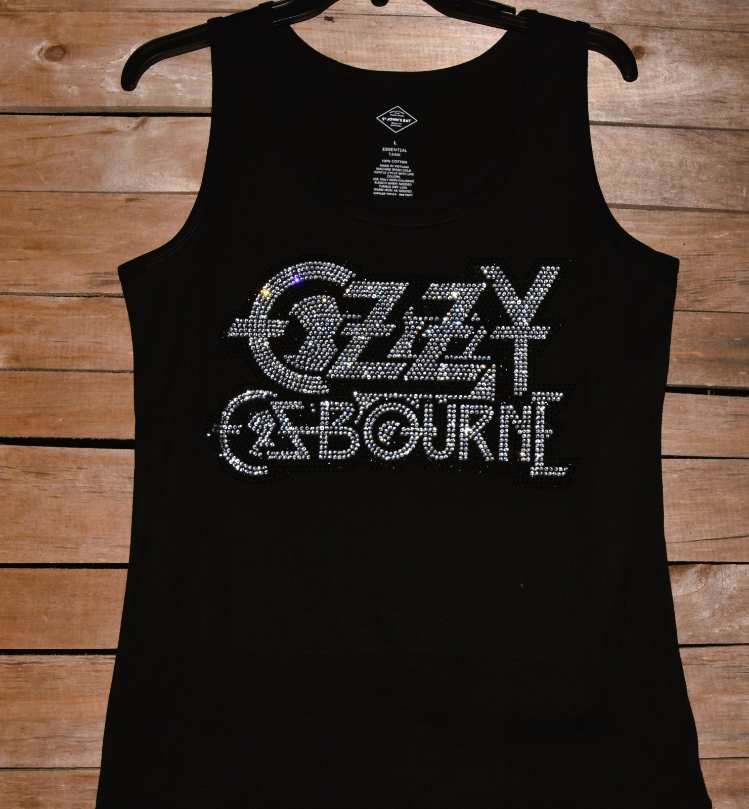 Ozzy Osbourne rhinestone shirt or tank XS S M L XL XXL 1X 2X 3X 4X 5X clear