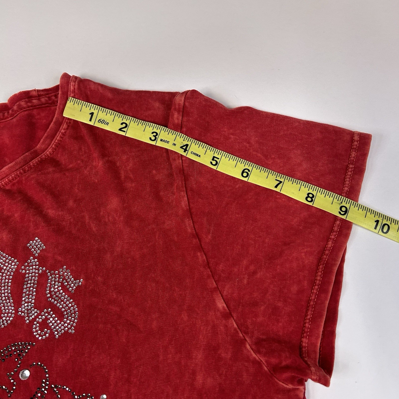 Y2K Harley Davidson Women’s Size Large Short Sleeve Shirt Sturgis 2010 Red #3987