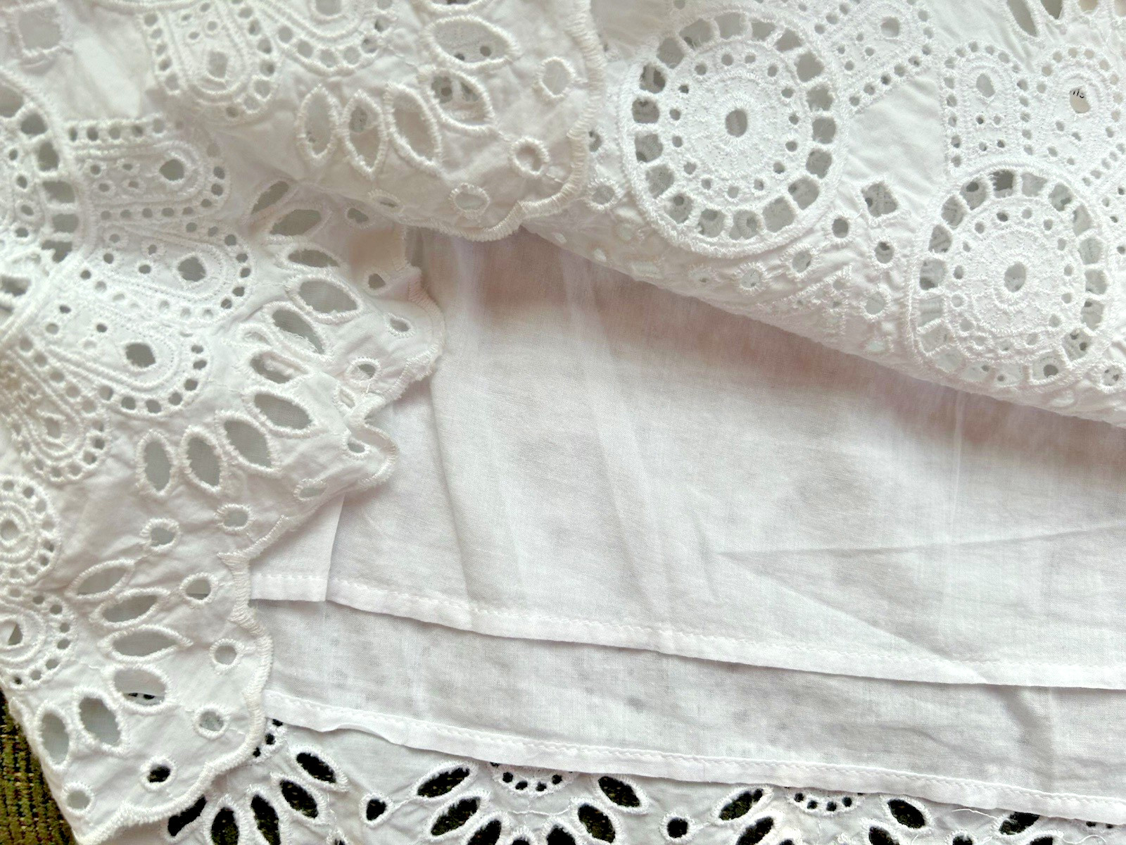 NWT Talbots White Eyelet Coastal Grandma Resortcore 100% Cotton Size XL Petite